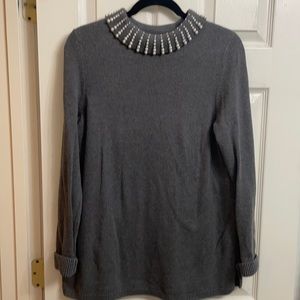 Pearl beaded Cowl Neck Sweater
